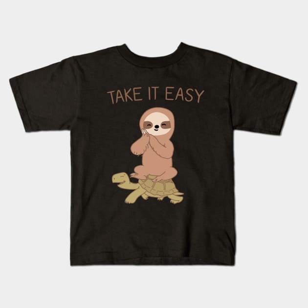 Take It Easy Kids T-Shirt by bluecrown